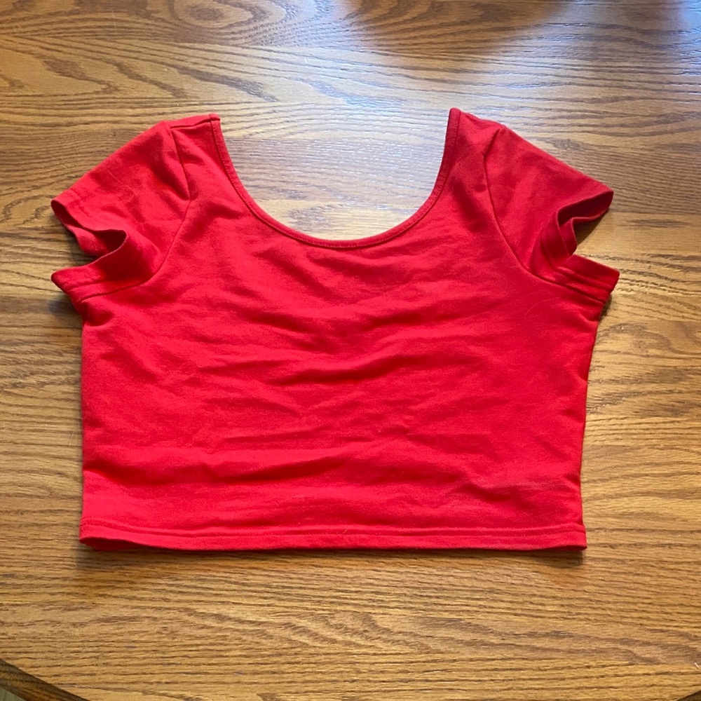 Tobi Vibrant Red Crop Top